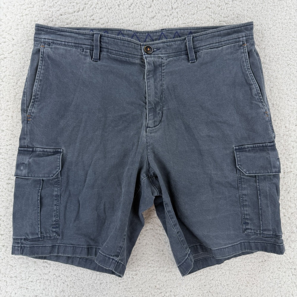 Tommy Bahama Cargo Shorts Mens 36 Blue Cotton Tencel 9 Inseam Casual Stretch
